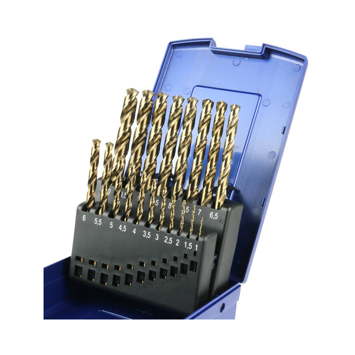 HHW ชุดดอกสว่านเจาะสแตนเลส DIN 338 HSCO (โคบอลต์ 5%) / TWIST DRILL BIT SET DIN 338 HSCO (5% COBALT)