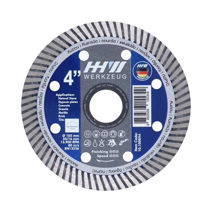 HHW ใบตัดเพชรเทอร์โบ ฟาสท์คัท / DIAMOND CUTTING DISC FAST CUT TURBO