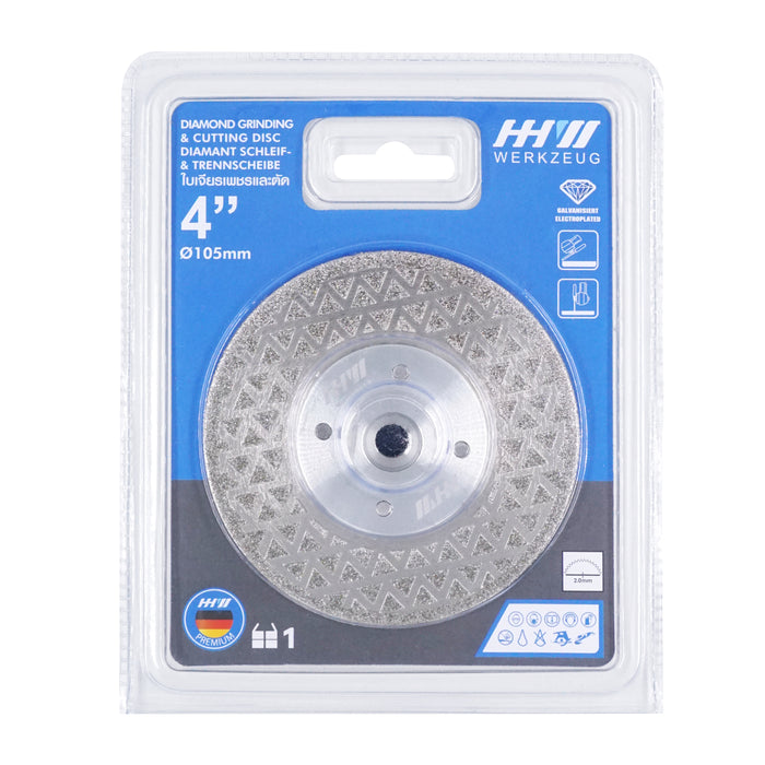 HHW ใบเจียรเพชรและตัด 4นิ้ว Diamond Grinding & Cutting Disc 4"