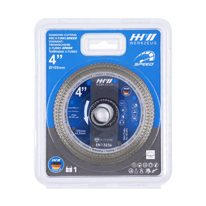 HHW ใบตัดเพชรเอ็กซ์เทอร์โบสปีด Diamond cutting disc X-TURBO SPEED