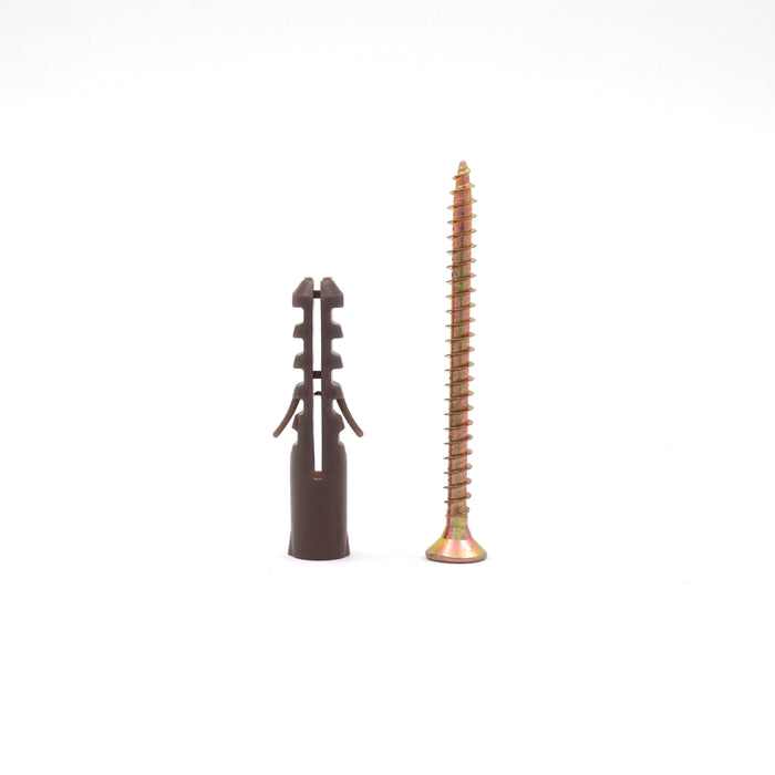 HHW สกรูและพุกพลาสติก 55 ชุด / 110 ชิ้น Chipboard screw & dowel 55 set / 110 pcs