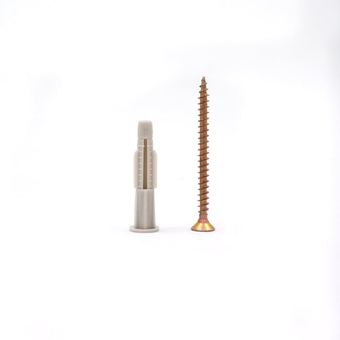 HHW สกรูและพุกพลาสติก 50 ชุด / 100 ชิ้น Chipboard screw & plasterboard dowel 50 set / 100 pcs