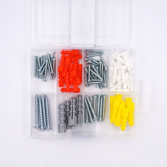 HHW สกรูยึดเมทัลชีทและพุกพลาสติก 104 ชิ้น Sheet metal screw & dowel assortment 104 pcs