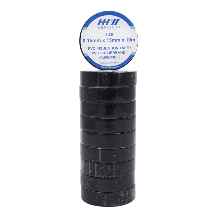 HHW เทปพันสายไฟ ขนาด 15mm x 10m PVC Insulation tape