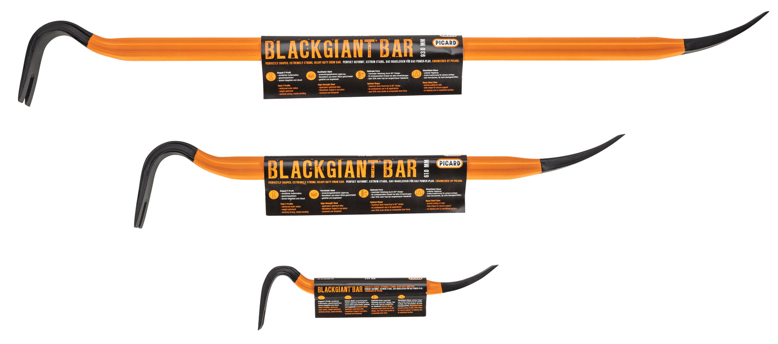 PICARD ชะแลง BlackGiant® รหัส 46Z เซ็ท 3 ชิ้น  /  Pinching BlackGiant® 46Z Bar set 3 pcs.