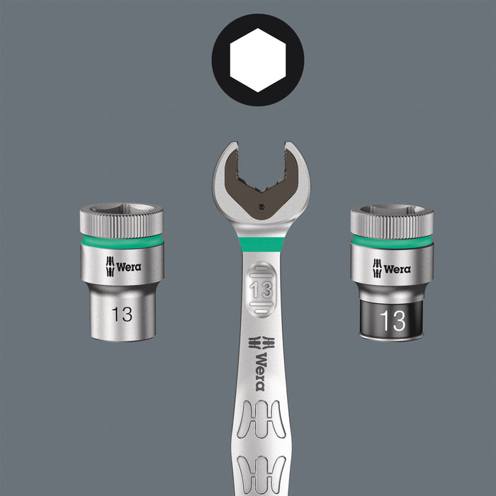 WERA 8100 SA 6 Zyklop Speed Ratchet Set, 1/4" drive, metric