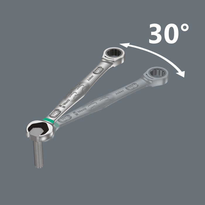 WERA 6000 Joker 11 Set 1, Set of ratcheting combination wrenches