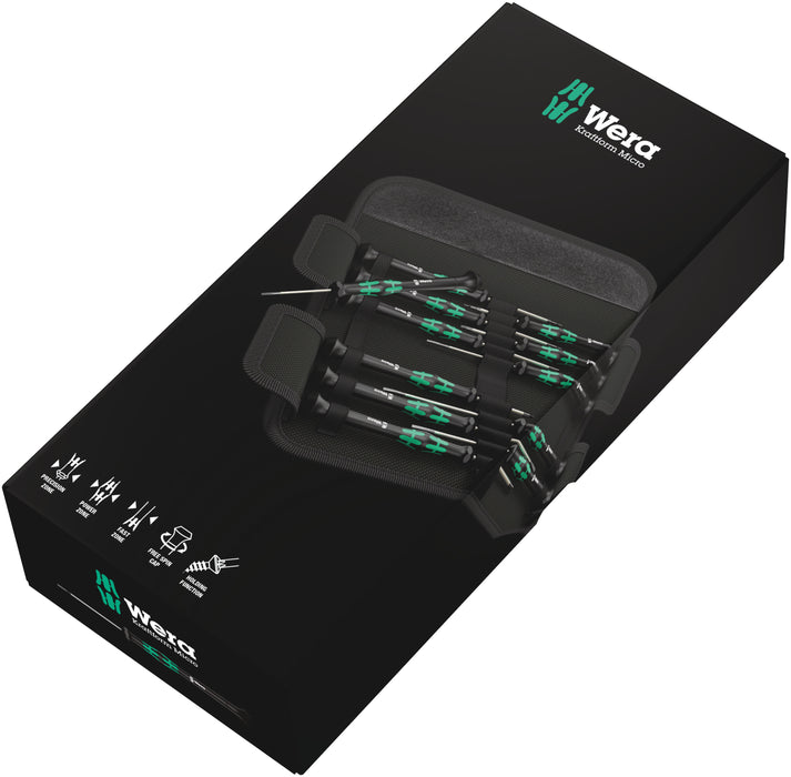 WERA Kraftform Micro-Set/12, Screwdriver set for electronic applications