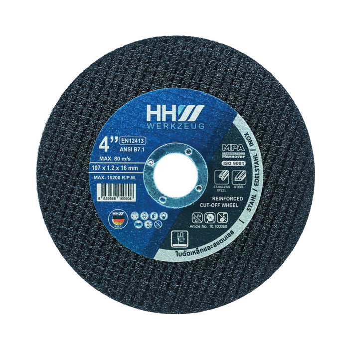 HHW ใบตัดเหล็กและสแตนเลส 4, 14, 16 นิ้ว / CUTTING DISC 4, 14, 16" FOR METAL AND STEEL