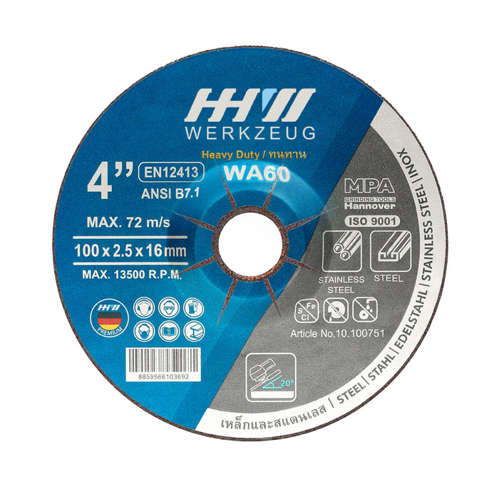 HHW ใบเจียรเหล็ก (บาง) ทนทาน / GRINDING WHEEL HEAVY DUTY