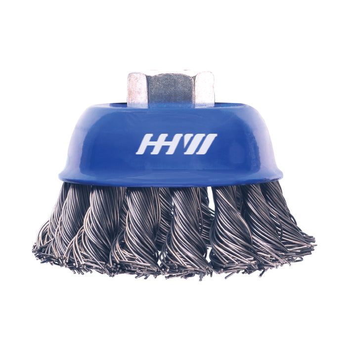 HHW Cup Brush Knoted Style (Steel) แปรงลวดรูปถ้วยแบบถัก (เหล็ก)