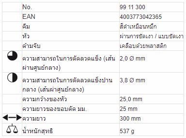 KNIPEX ปากคีบแรงงัดสูงสำหรับช่างคอนกรีต รหัส 99 11 300