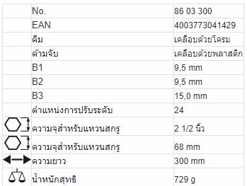 KNIPEX คีมประแจ 12 นิ้ว สำหรับขันน็อต ใช้แทนกุญแจเลื่อน รหัส 86 03 300