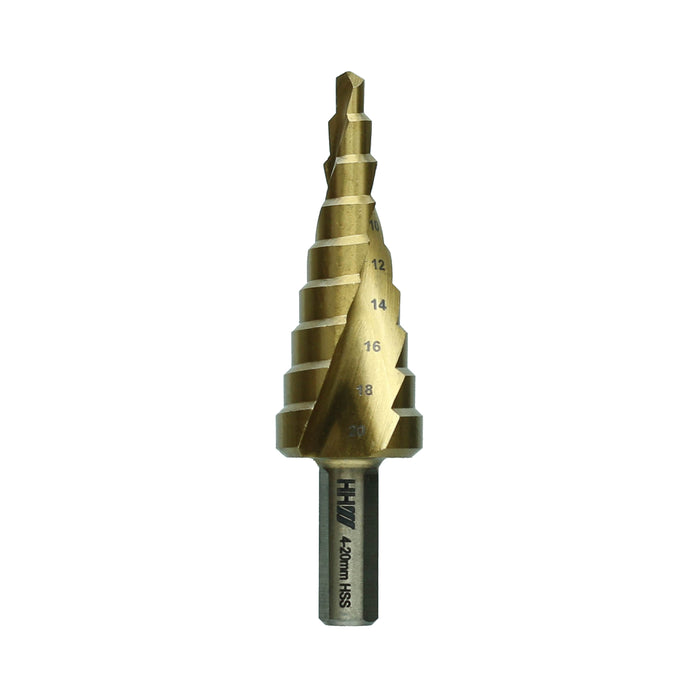 HHW ดอกสว่านทรงเจดีย์ HSS TIN / STEP DRILL BIT HSS TIN COATED